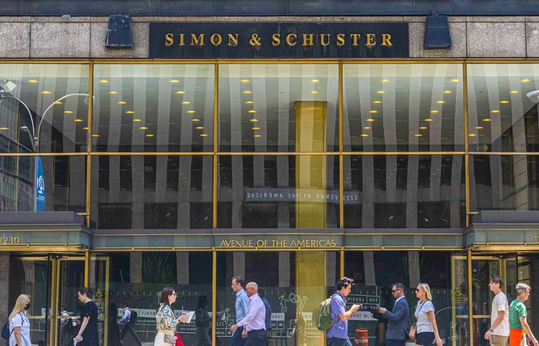 The exterior of Simon & Schuster in New York, July 27, 2022.  (Hiroko Masuike/The New York Times) XNYT
