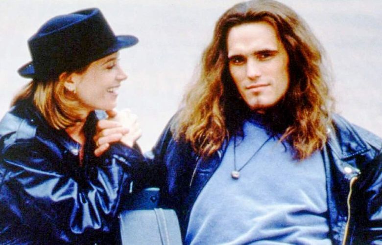 NBC102 5/21/96 — SINGLES — NBC MOVIE — TELECAST DATE: Mon., June 24 (9-11p.m. ET) — Pictured: (l-r) Bridget Fonda, Matt Dillon — ‘SINGLES’ — Matt Dillon (‘Beautiful Girls’) and Bridget Fonda (‘It Could Happen To You’) star in this drama that tracks the restless hearts of six twentysomething friends, all living in the same apartment house in Seattle.  — Warner Bros. Photo. 0330012693