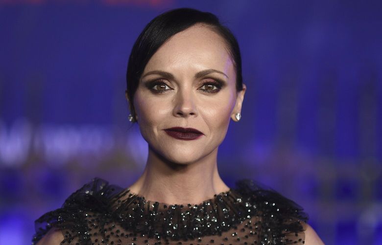 Christina Ricci arrives at the premiere of “Wednesday” on Wednesday, Nov. 16, 2022, at Hollywood Legion Theater Post 43 in Los Angeles. (Photo by Richard Shotwell/Invision/AP) CAPS115 CAPS115