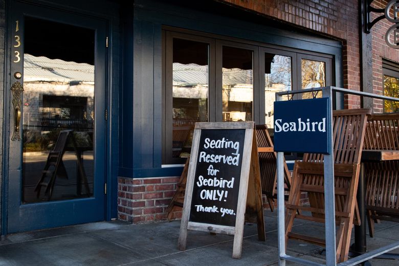 Seabird’s storefront on Bainbridge Island. (Kylie Cooper / The Seattle Times)