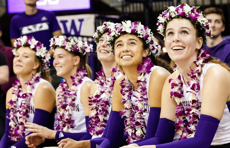 Washington’s seniors are given flowers in their farewell regular season game Wednesday against USC. 222263