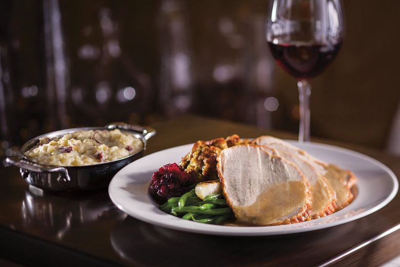 The Capital Grille is offering a chef-prepared traditional Thanksgiving dinner with an upscale twist this year. The meal includes slow-roasted turkey with brioche stuffing, French green beans with Marcona almonds, cranberry-pear chutney and more, plus sides available for takeout. (Courtesy of The Capital Grille)