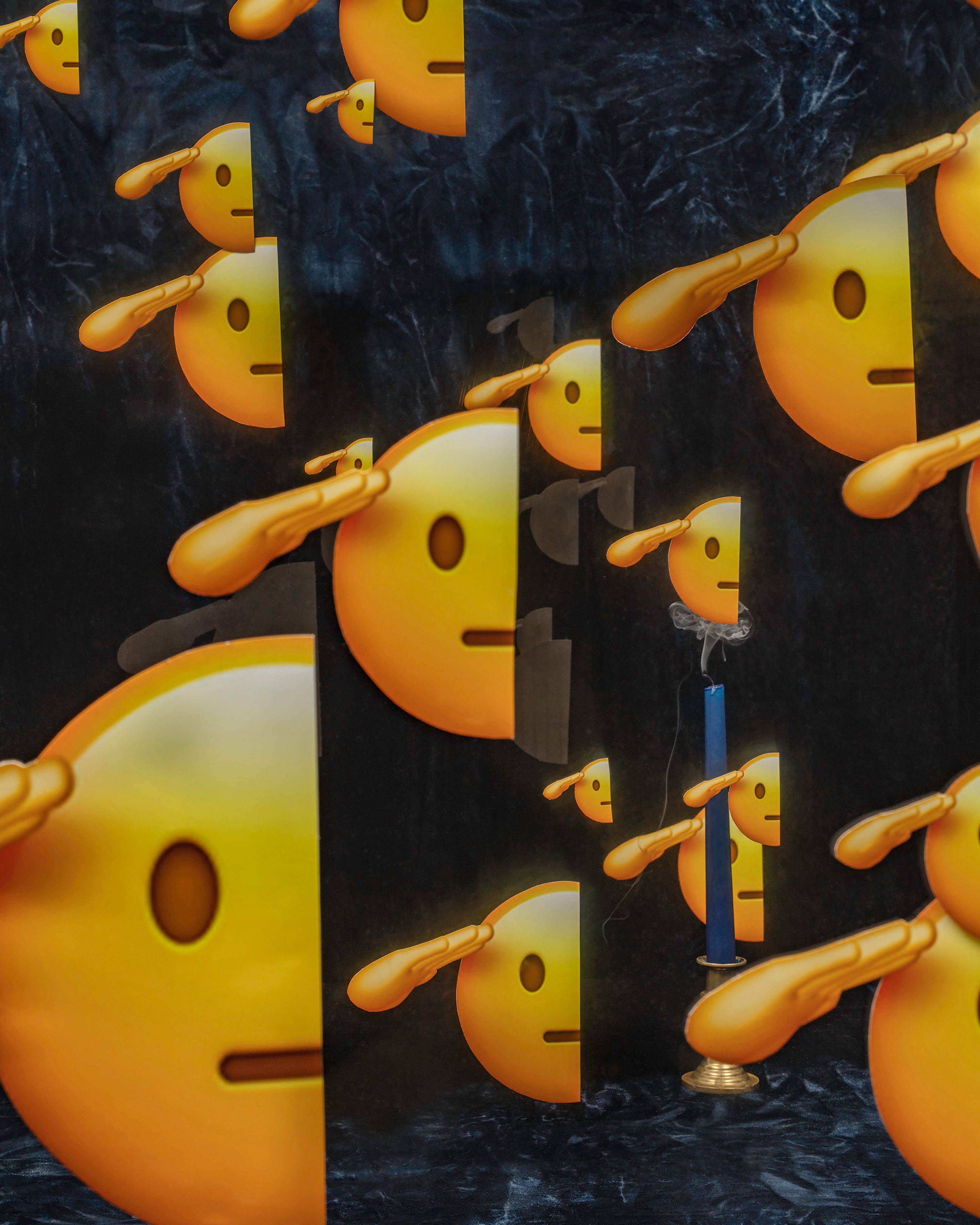 p*様 SALUTE X SKOOT EMOCHU Amazon.com: Emoticon Saluting Face Throw Pillow : Home & Kitchen