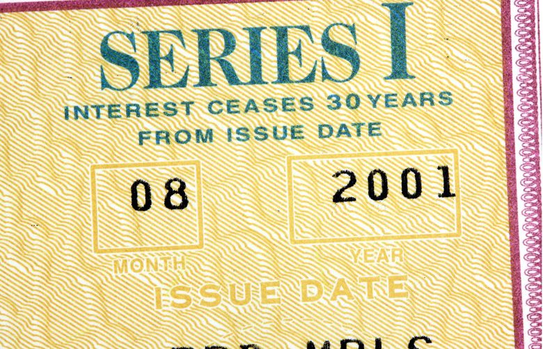 A paper Series I savings bond issued August, 2001.