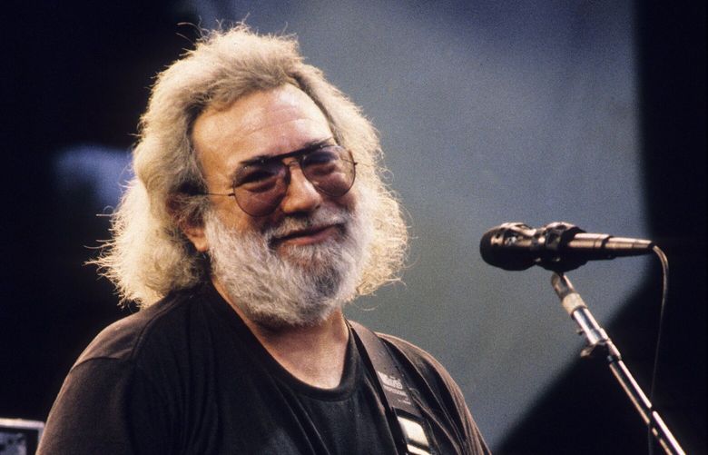Jerry Garcia of the Grateful Dead performs live on Aug. 16, 1991, at the Shoreline Amphitheater in Mountainview, California. (Bob Minkin/Zuma Press/TNS)
