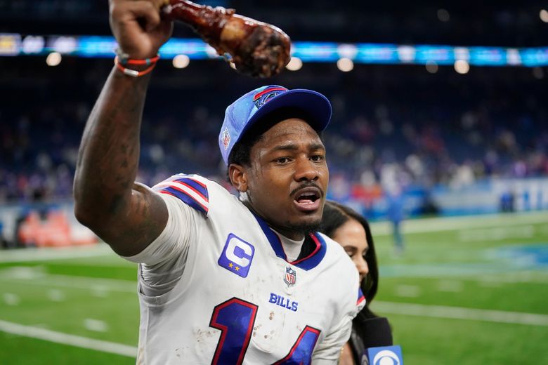 Buffalo Bills wide receiver Stefon Diggs remains on field after AFC title  game