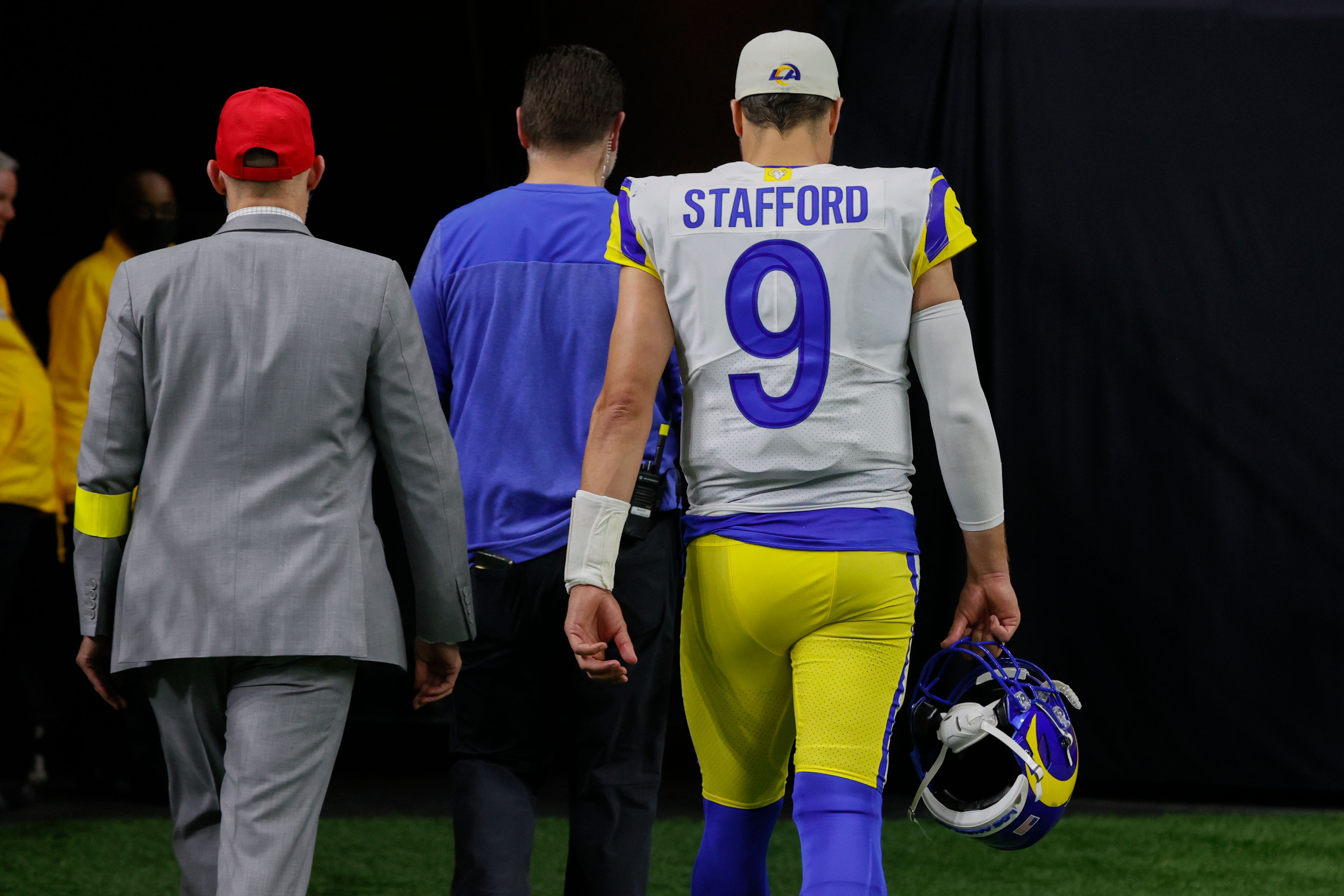 Rams QB Stafford back in concussion protocol out Sunday The