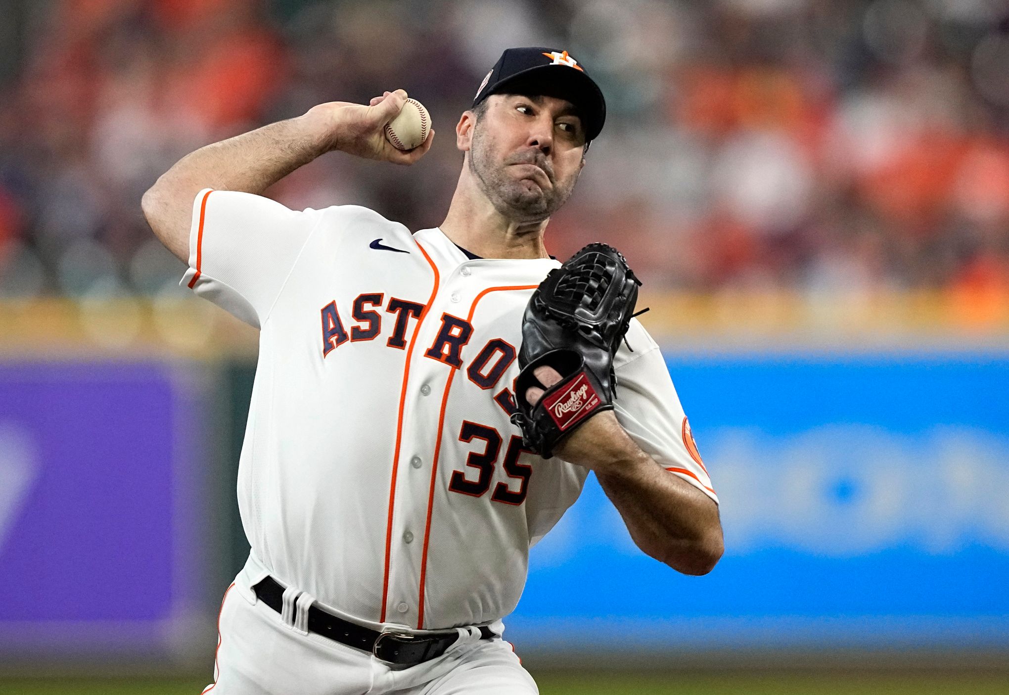 Roger Clemens, seven-time Cy Young Award winning pitcher, left