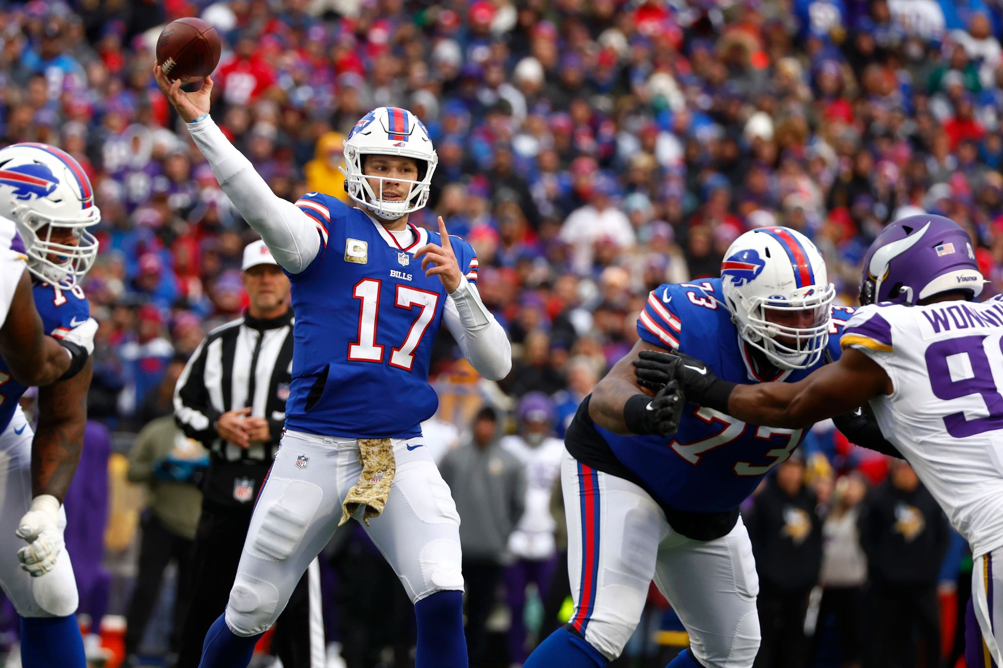 Bills' defense makes up for Josh Allen's interception with 5 turnovers  provoking Commanders' first loss