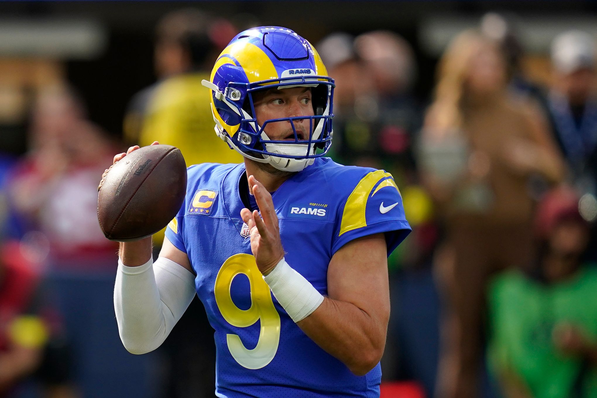 Rams QB Matthew Stafford in concussion protocol, questionable vs