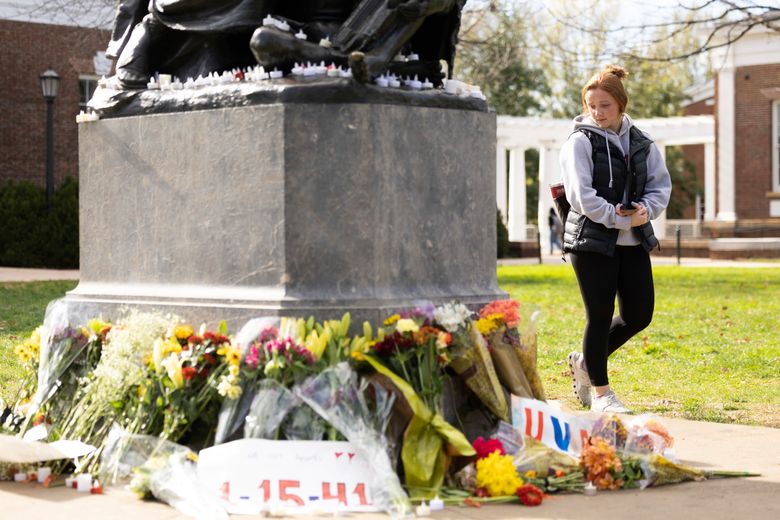 Meredith Flattum, a second year biology student at the University of Virginia, visits a memorial to three students who were killed in Charlottesville, Va., Wednesday, Nov. 16, 2022. The violence at the state’s flagship public university has set off days of mourning among students and faculty, the broader Charlottesville community and other supporters. Classes resumed Wednesday, as the school announced it was canceling its final <a href='https://rocksteady94.co.uk/?m=202309' target='_blank' rel='follow'>home</a> game of the season scheduled for the weekend against Coastal Carolina. (AP Photo/Mike Kropf)” /></p>
<p>(Courtesy:AP Photo/Mike Kropf)</p>
<p>Jones is now <a href=