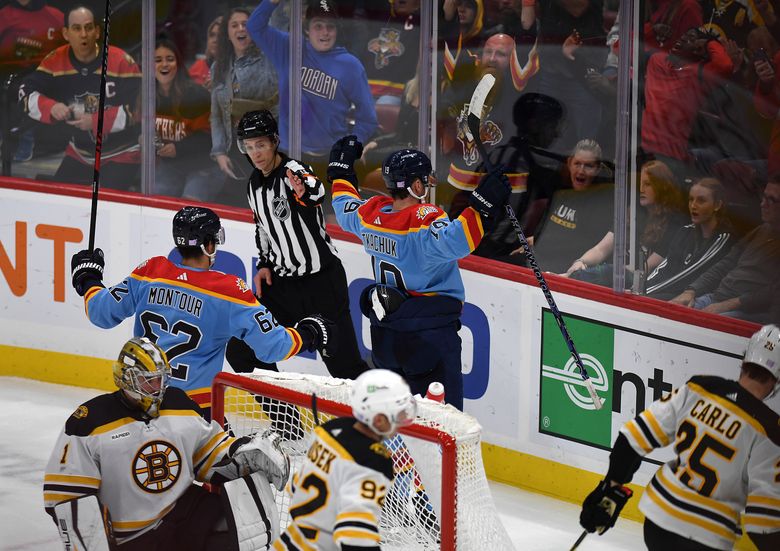 Panthers stun Boston Bruins, who set NHL records for wins and