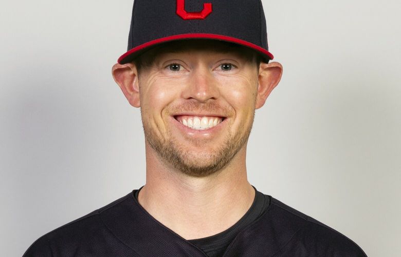 This is a 2021 photo of Justin Toole of the Cleveland Indians baseball team. This image reflects the Cleveland Indians active roster as of Saturday, Feb. 27, 2021 when this image was taken. (Rob Tringali/MLB Photos via AP)
