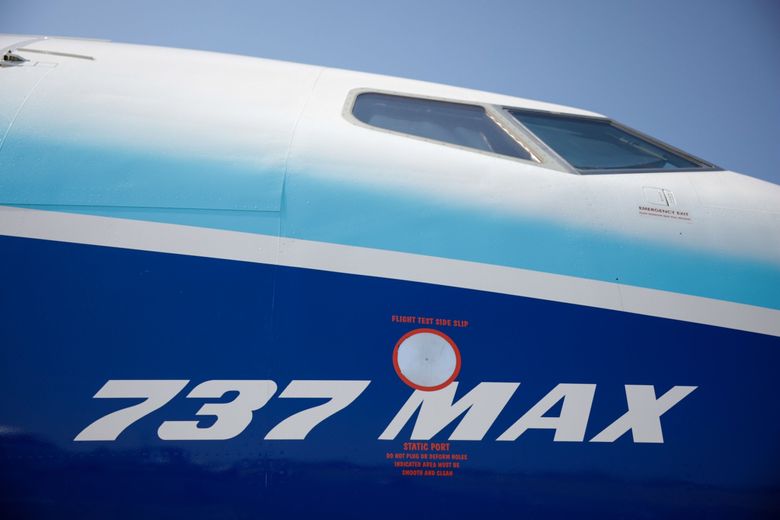 A Boeing737 Max 10 at the Farnborough International Airshow in the UK in July. Boeing needs Congress to relax a legal deadline to get this final and largest MAX model certified. A politically fraught debate has opened up over whether certain added safety upgrades should be required. In Europe, those will be required in any case. (Jason Alden / Bloomberg)