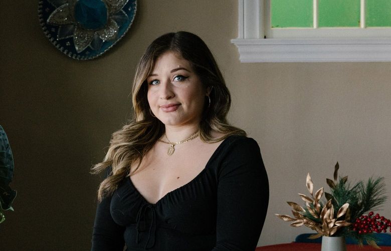 Lupita Uribe at her home in San Francisco on Nov. 28, 2022. At 29, Uribe is making plans for her mother to one day move in with her and her husband. (Jason Henry/The New York Times)