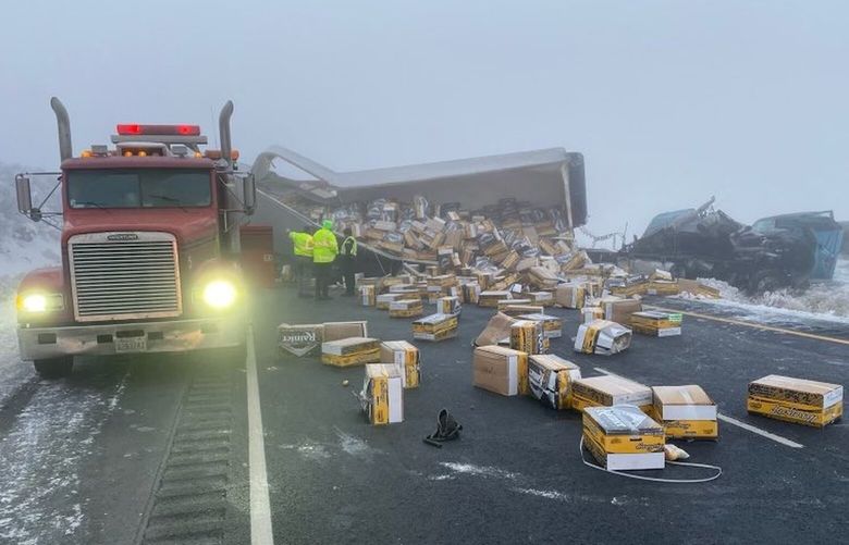 The Washington State Department of Transportation expects a 10-12 closure of Eastbound I-90 after a 30-vehicle collision Wednesday morning.