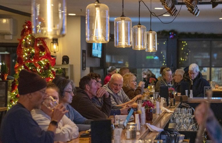 The Revolution Taproom and Grill in downtown Rochester, N.H., Dec. 8, 2022. A Democrat and a Republican running for a State House seat tie with 970 votes each, and amiably gear up for a redo special election in the small city of Rochester, which sits between the liberal southern seacoast of New Hampshire and the more conservative Lakes Region at its center. (M. Scott Brauer/The New York Times)