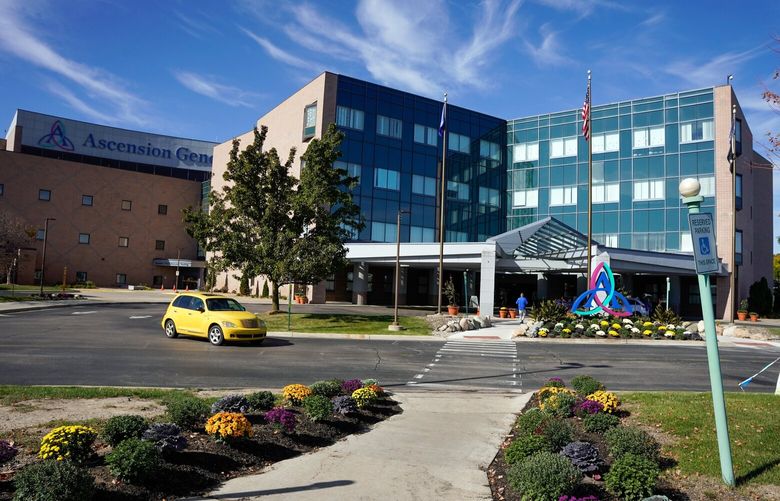 Ascension’s Genesys hospital in Grand Blanc, Mich., on Oct. 3, 2022. Ascension, one of the country’s largest health systems, spent years cutting jobs, leaving it flat-footed when the pandemic hit. (Dieu-Nalio Chery/The New York Times) XNYT10 XNYT10