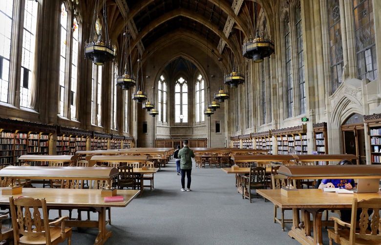 The quiet room at Suzzallo Library on the University of Washington campus is really quiet with courses going to remote teaching and very few students present because of coronavirus concerns.

LO Linesonly from the UW campus

Tuesday, Feb 11, 2020 213292