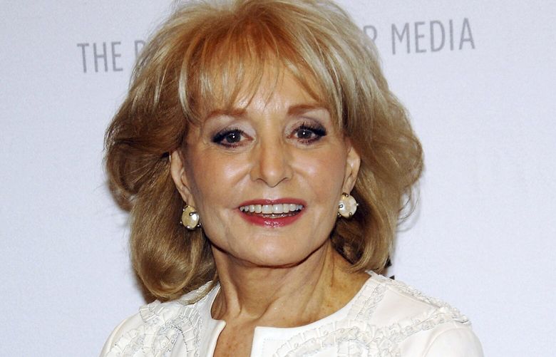 FILE – Barbara Walters arrives to participate in a panel discussion featuring the hosts of ABC’s “The View,” at The Paley Center for Media on April 9, 2008, in New York. Walters, a superstar and pioneer in TV news, has died, according to ABC News on Friday, Dec. 30, 2022. She was 93. (AP Photo/Evan Agostini, File) NYAB515 NYAB515