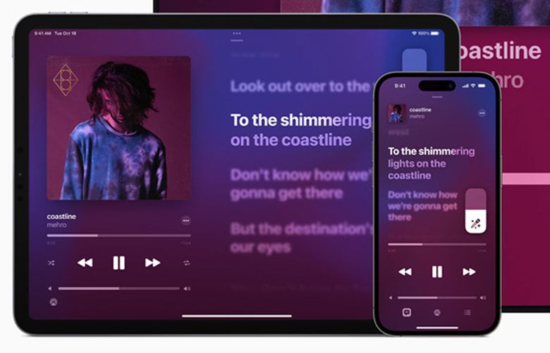 Apple Music Sing will allow fans to sing along to their favorite songs and will be available to subscribers worldwide later this month. (Apple)
