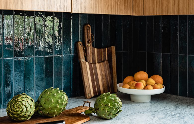 Tile with texture brings personality to this kitchen in Mount Baker. (Photo by Kara Mercer/KP Spaces)