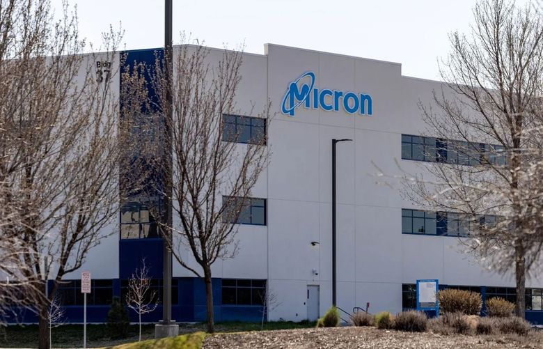 Micron Technology headquarters in Biose, Idaho on March 28, 2021. (Bloomberg)
