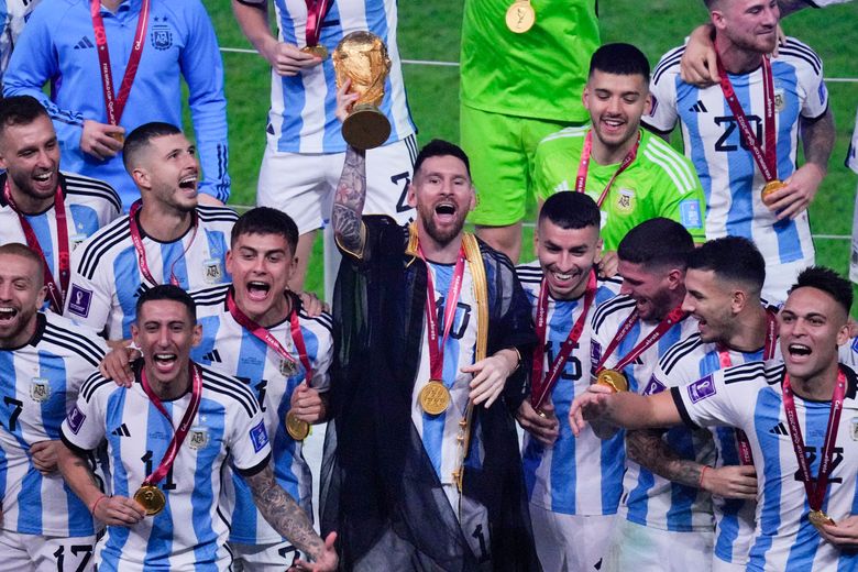 Fans spot Lionel Messi wore different shirt immediately after lifting World  Cup following Argentina's win over France