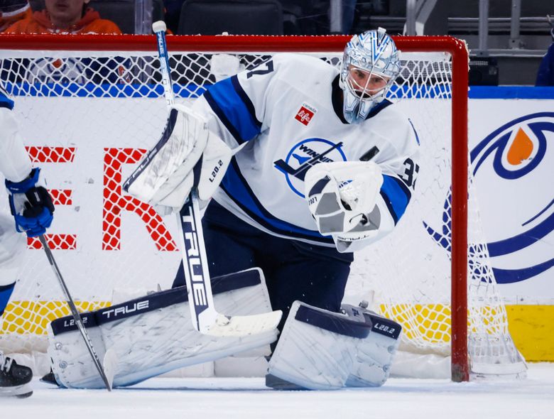 Hellebuyck, Pionk, Connor lead Jets to 2-1 win over Oilers - The