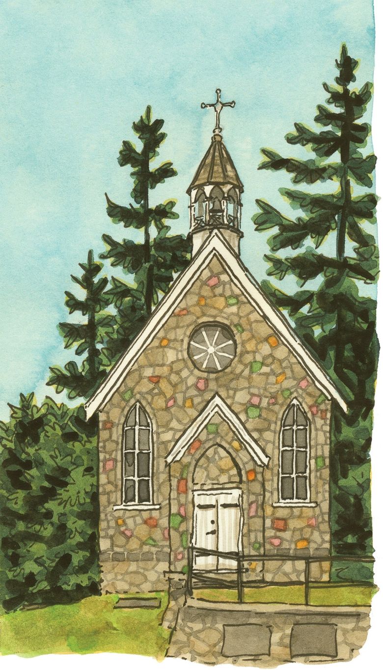 Saint Paul’s Church is one of the oldest on Salt Spring Island, built of local fieldstone and finished in 1885. The door, windows and bell were brought over by canoe from Cowichan Bay. (Chandler O’Leary)