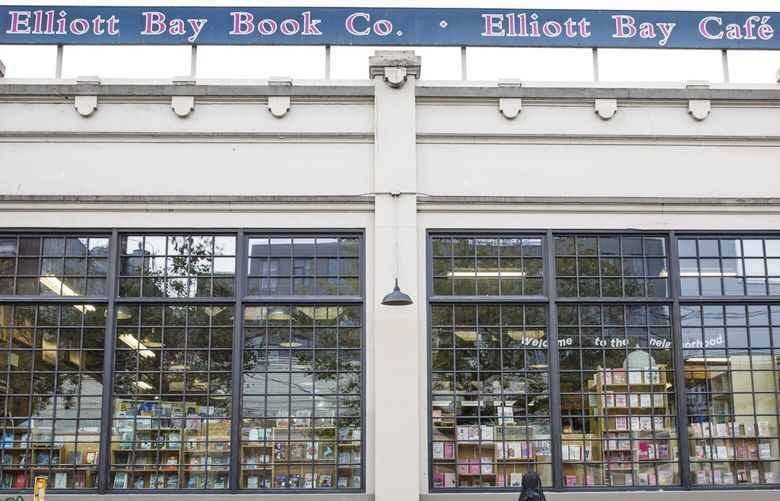 The Elliott Bay Book Company windows are continuously updated for passerby’s along 10th Ave in the Capitol Hill neighborhood in Seattle.