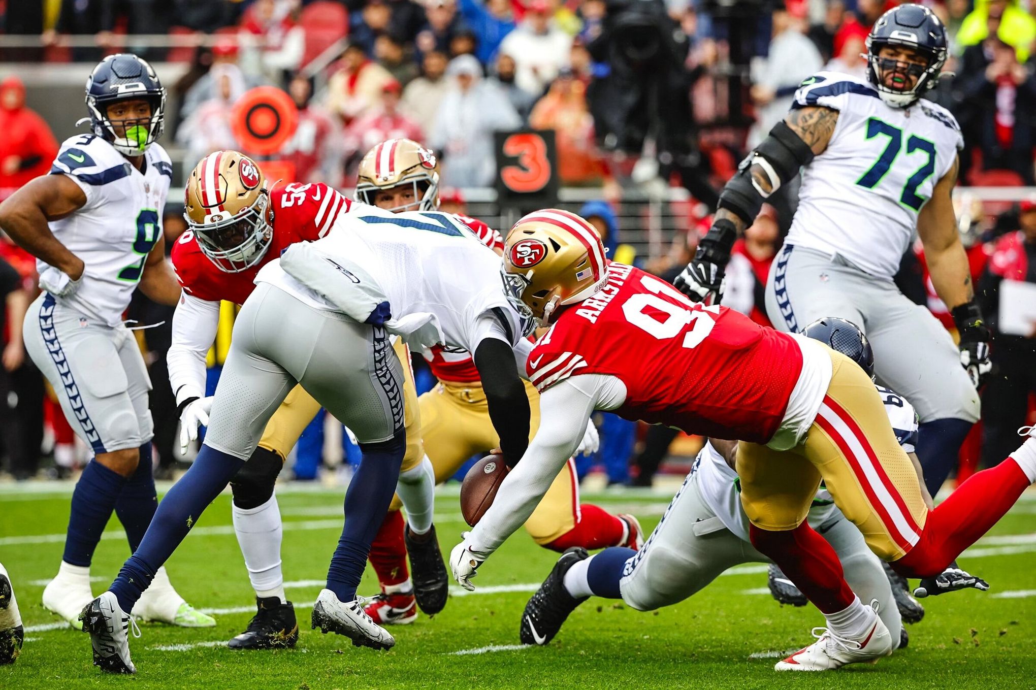 SEATTLE SEAHAWKS: 49ers pull away in second half behind Purdy, Seattle  turnovers