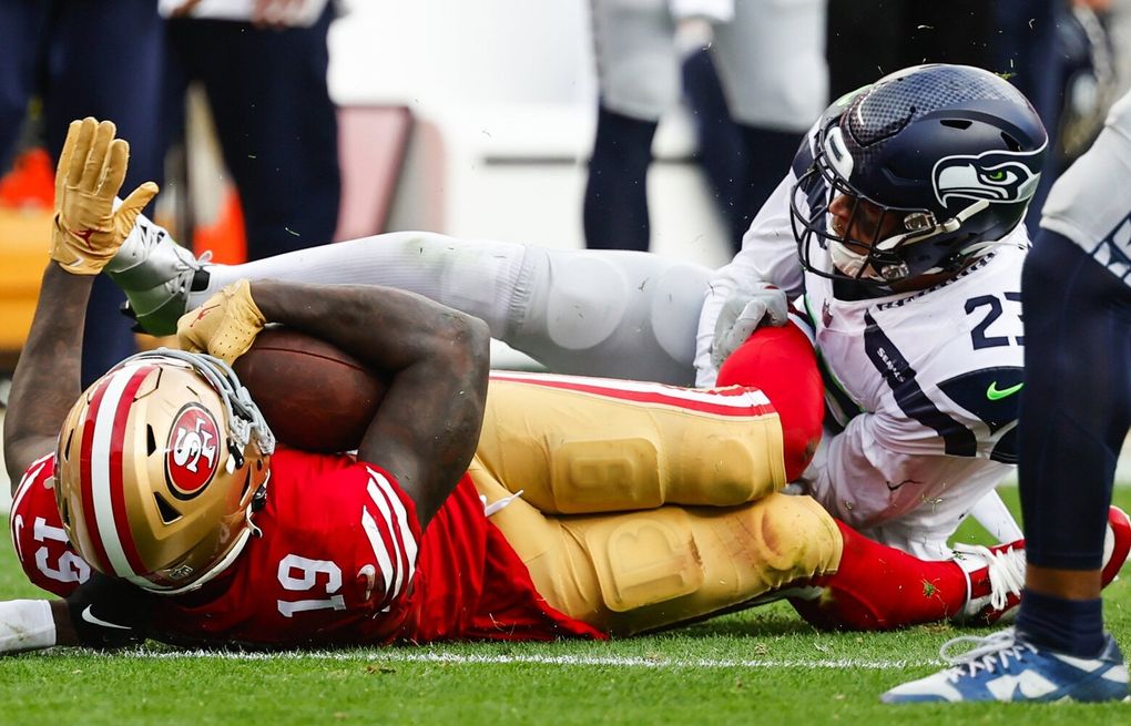 Second-half twist: 49ers kick it into another gear after rallying behind  disputed tackle