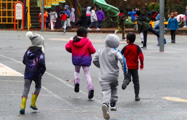 At Rising Star Elementary, School kids play outside on the school grounds.
A new bill guarantees students the right to recess in Washington state. Advocates say recess access varies around the state and this bill aims to standardize that time reserved for play.


 222828