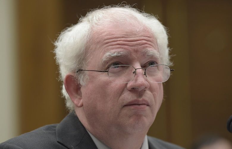 FILE – Chapman School of Law professor John Eastman testifies during a House Justice subcommittee on Capitol Hill in Washington, March 16, 2017. A federal judge says that former President Donald Trump signed legal documents after the 2020 election that included voter fraud claims he knew were inaccurate. U.S. District Court Judge David Carter has written in an 18-page opinion that emails between Trump and his adviser John Eastman show efforts to submit false claims in federal court for the purpose of delaying the counting of the vote on Jan. 6, 2021. (AP Photo/Susan Walsh, File)
