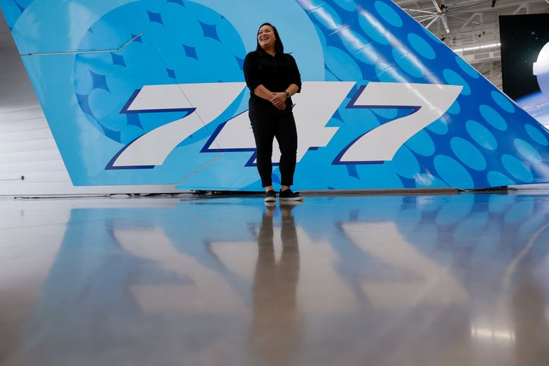 Quality production manager Thuylinh Pham was a child when she immigrated to the United States on a 747 aircraft. Now several of her family members work at Boeing. (Jennifer Buchanan / The Seattle Times)