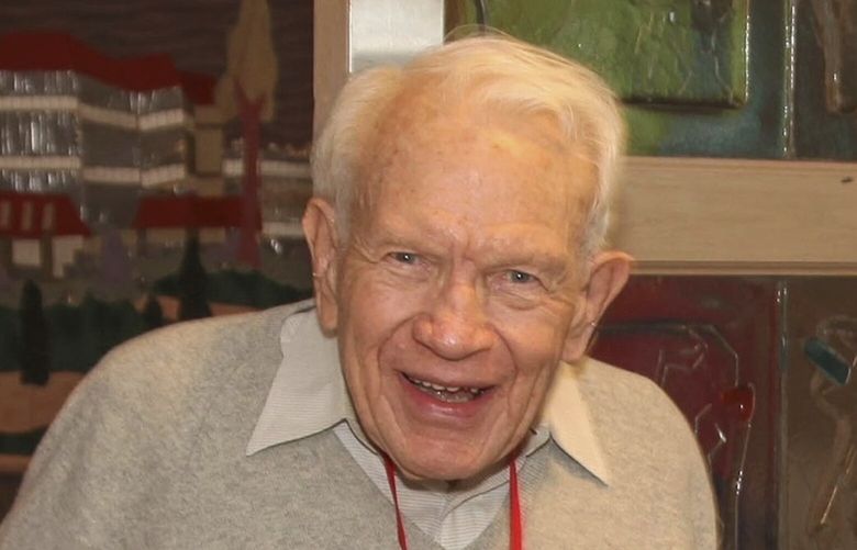 This photo provided by Just Born shows Ira “Bob” Born. Born, a candy company executive known as the “Father of Peeps” for mechanizing the process to make marshmallow chicks, died peacefully on Sunday, Jan. 29, 2023. He was 98. (Just Born via AP)