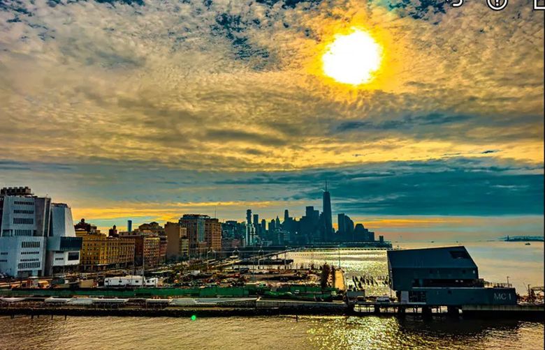 An enhanced image of Lower Manhattan captured in Apple’s ProRAW format on an iPhone 14 Pro Max and edited in Adobe Lightroom, right on the phone. Professional photographers have long used the RAW format and editing software to turn image files into gorgeous pictures — and you can, too. (J.D. Biersdorfer / The New York Times)
