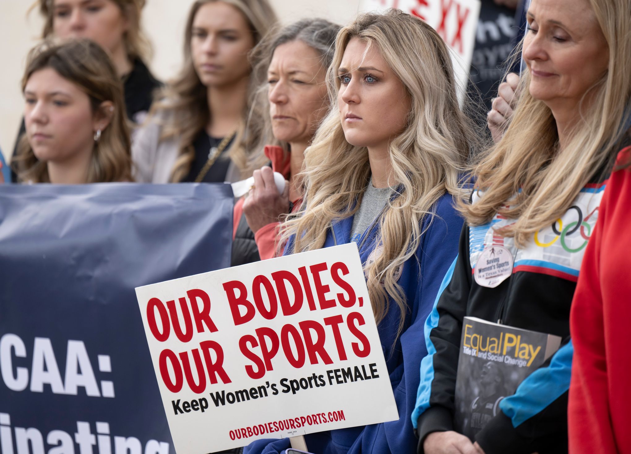 Demonstrators protest NCAA’s transgender athlete inclusion | The