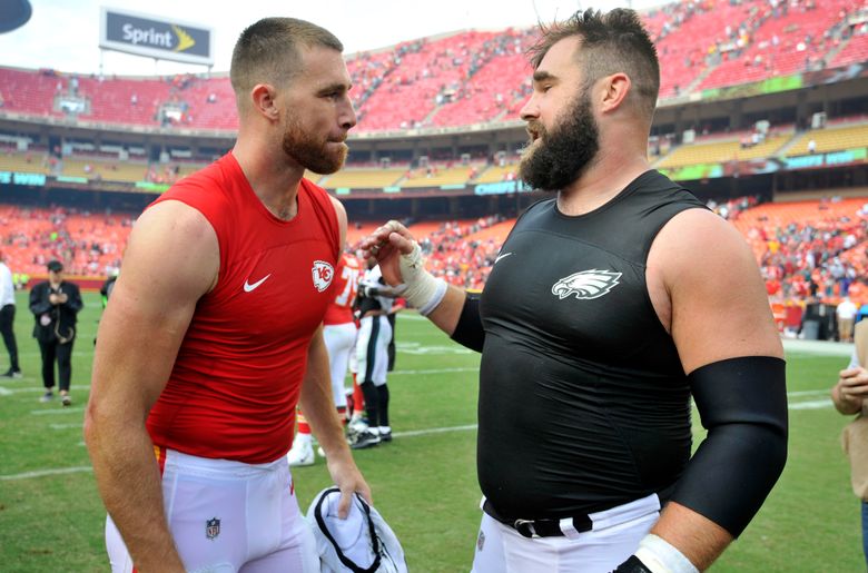 Eagles C Jason Kelce takes friendly jab at Chiefs as he sets to face his  brother Travis in the Super Bowl