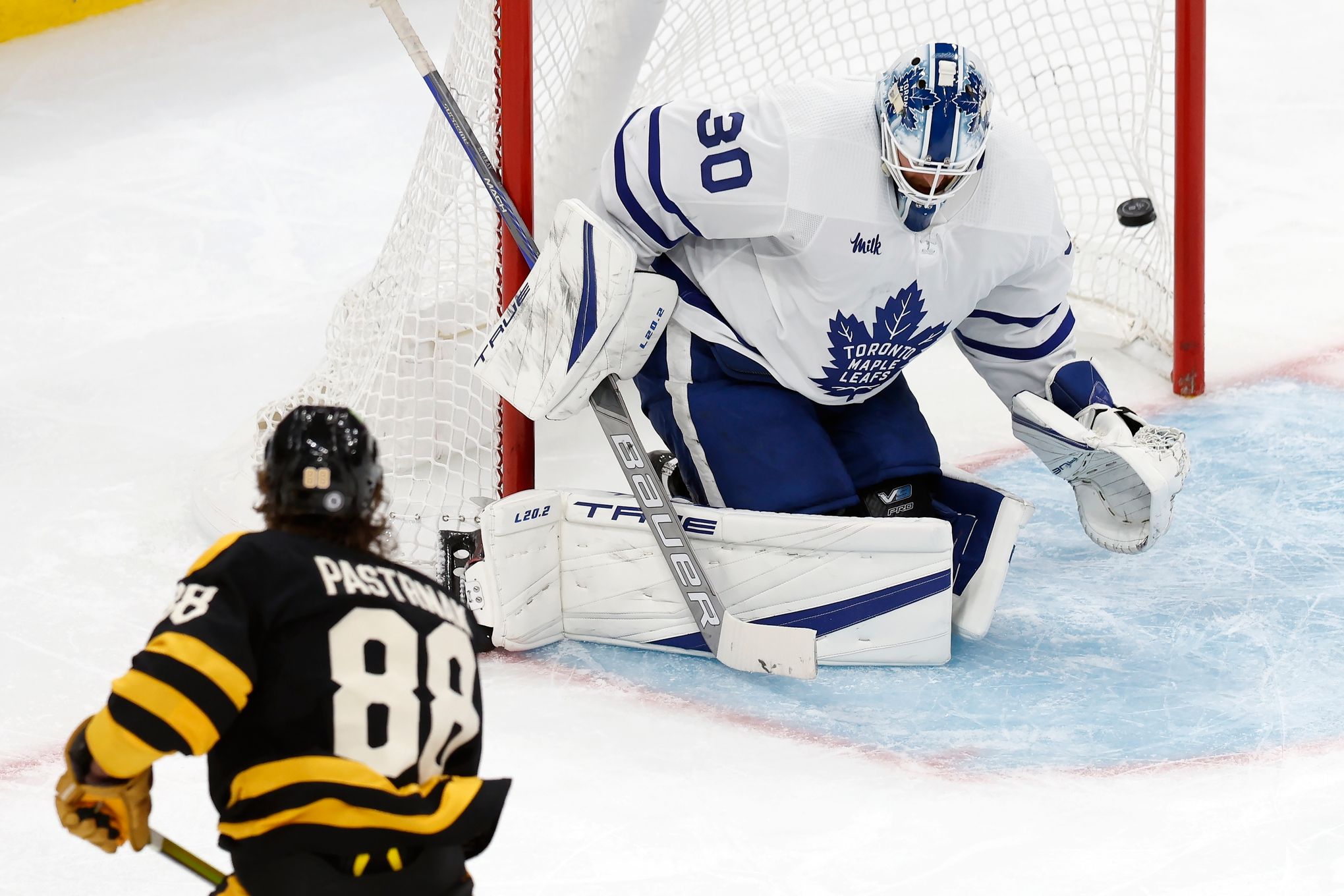 In a playoff-like atmosphere, Bruins win a wild one against the Maple Leafs  on Matt Grzelcyk's late goal - The Boston Globe