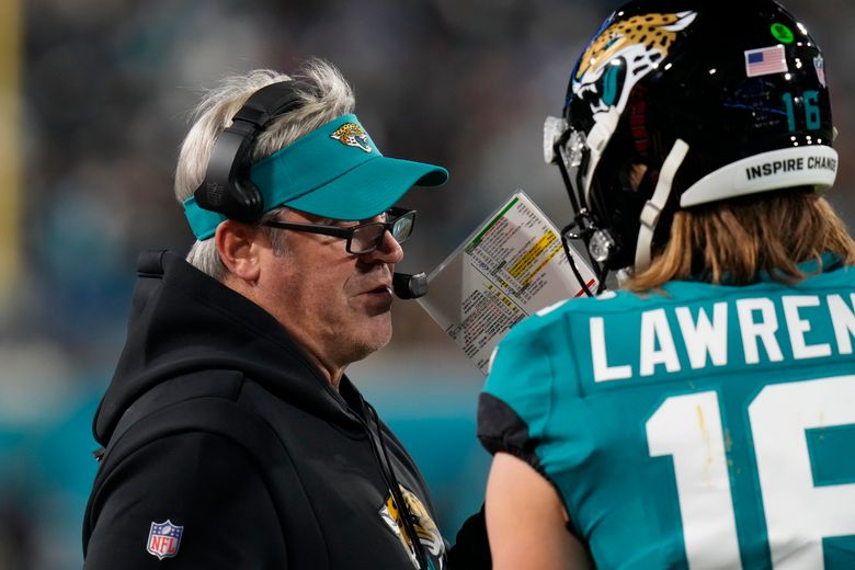 Jags QB Lawrence makes playoff history with 4 1st-half picks – KXAN Austin