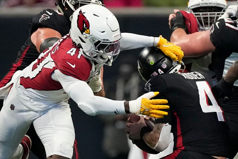 Arizona Cardinals linebacker Myjai Sanders (41) and Cardinals