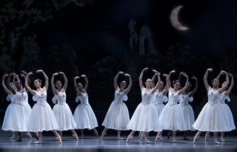 Pacific Northwest Ballet company dancers as the ghostly Wilis, in Peter Boal’s staging of “Giselle.”