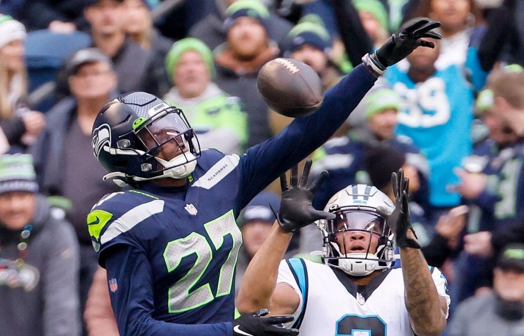 Seattle Seahawks cornerback Chris Steele looks on during the NFL