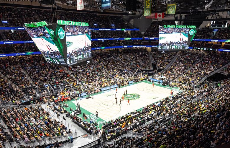 Climate Pledge Arena was an 18,000-plus sellout for Sue Bird’s final regular season game.

The Las Vegas Aces played the Seattle Storm in WNBA Basketball Sunday, August 7, 2022 at Climate Pledge Arena, in Seattle, WA. 221190