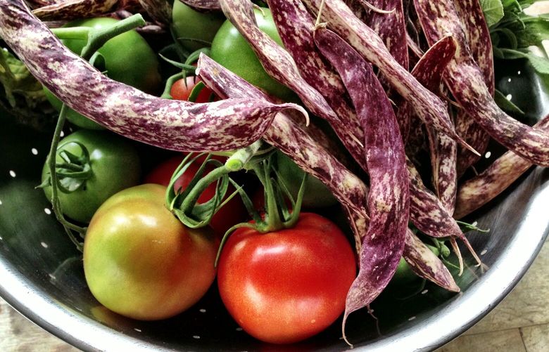 To keep soil outdoors and out of the kitchen sink, rinse vegetables in a dedicated garden colander.