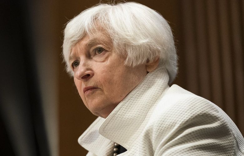 Department of the Treasury Secretary Janet Yellen on Tuesday, June 7, 2022 (AP Photo/Manuel Balce Ceneta)