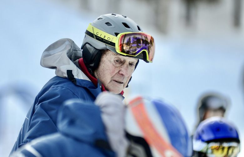 Otto Ross is a ski instructor at Washington’s Mission Ridge who has been guiding fledgling skiers safely onto the slopes for more than 50 years.   (Josh Sanborn / )