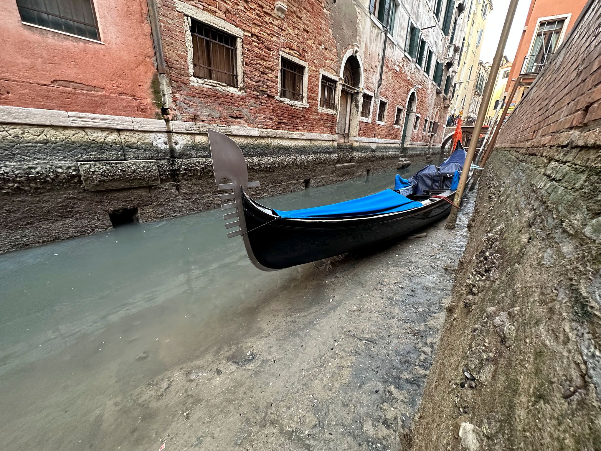 Smaller Canals Dry Up In Venice